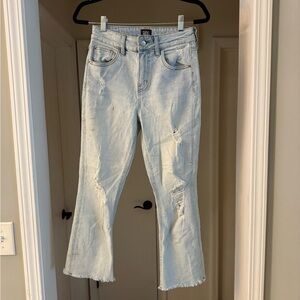 BDG Light Blue Ripped Flare Jeans